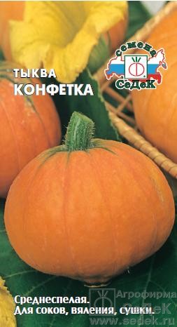 Тыква Конфетка ЦВ/П (СЕДЕК) 2гр среднеспелый длинноплетистый Тыква Конфетка ЦВ/П (СЕДЕК) 2гр среднеспелый длинноплетистый