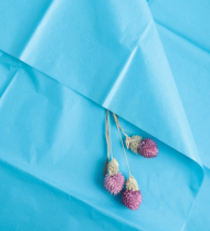 Бумага листами Тишью 50*66см Голубая (1уп/10шт) ЦЕНА за лист