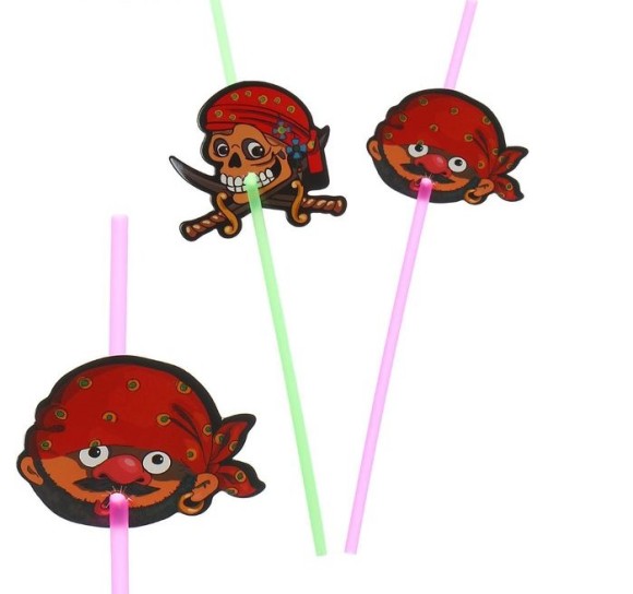 Трубочки для коктейля Пиратики (1уп/6шт) 1594063