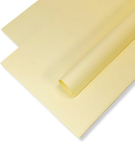 Пленка Листами Матовая однотонная Сливочно-Жёлтая 58/58см (1уп/10шт) Цена за лист Пленка Листами Матовая однотонная Сливочно-Жёлтая 58/58см (1уп/10шт) Цена за лист