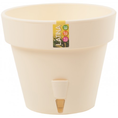Горшок LATINA 3,7лит Кремовый (с дренажной системой)