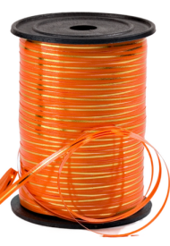 Лента Золот полос 0,5см*250ярд Оранжевая А-0530