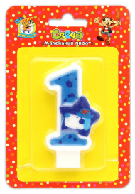 Свеча Цифра 1 Маленький пират 0440