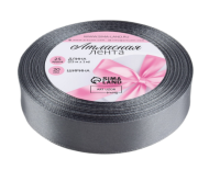 Лента Атласная 20мм*25ярд Серая Лента Атласная 20мм*25ярд Серая