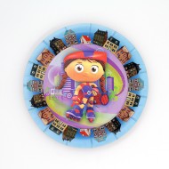 Тарелка бумажная Девочка на роликах D-18см*6шт Арт-62.023