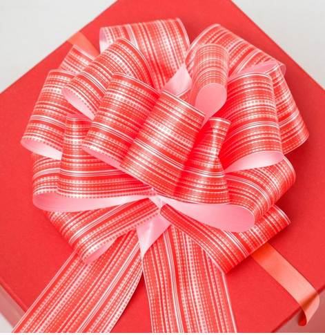 Бант Шар 4,5см Тонкие полоски Красный Арт-1256250