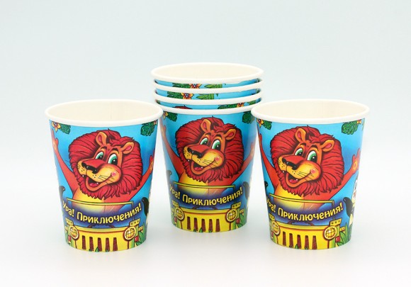 Стакан бумажный Ура! Приключения 225мл*6шт Арт-322135