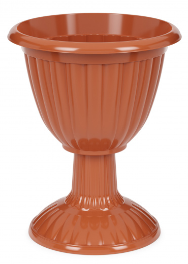 Горшок вазон на высокой ножке Жасмин 12лит Коричневый М-1556 (D-35см)