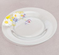 Тарелка стекляная Ромашки Арт-2196444 D-20см