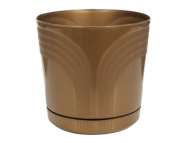 Горшок Корад 210мм Золото с поддоном высота 20см