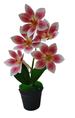 Нарцисс в горшке искусственный 40см Арт-2412-1 Нарцисс в горшке искусственный 40см Арт-2412-1