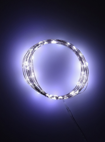 Электрогирлянда 5м 50ламп Белый свет MILED USB Арт-3020