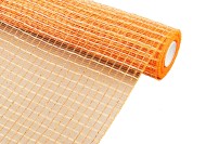 Сетка Акцент с люрексом Оранжевая 53см*6м