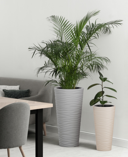 Горшок Оазис 63лит Серый (со вставкой 13лит) М-8082 (D-29см)