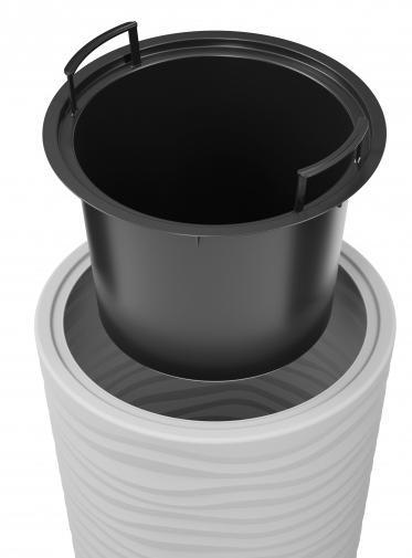 Горшок Оазис 63лит Серый (со вставкой 13лит) М-8082 (D-29см)