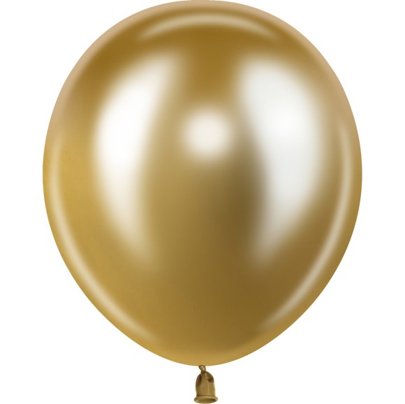 Шар латексный 5/13см хром Золото 1уп/50шт