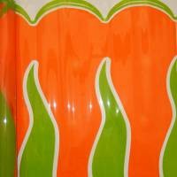 Пленка Пламя Оранжево-Салатовая 70см/200гр