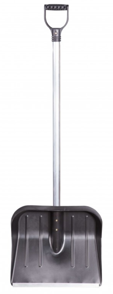 Лопата Снег пластиковая 446*357мм с мет.кромкой/С черенком М-1907