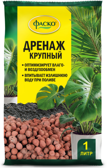 Дренаж 1лит Крупный Цветочное Счастье (1уп/20шт) ФАСКО