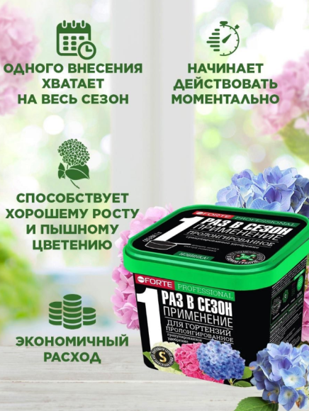 Удобрение Бона Форте ведро Гортензий 1лит/0,8кг (1уп/12шт)