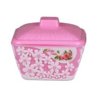 Салатник пластик Дольче Вита с крышкой 0,5лит Розово-Бел Арт-М-3615 (БАШ)