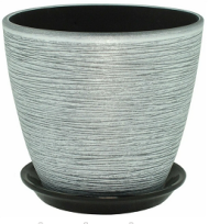 Кашпо Бутон №-РС-152 Роспись Лофт серое №-2 (D-15см-2лит)