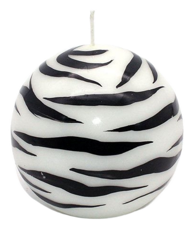 Свеча Шар Зебра Арт-6035