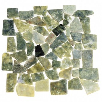 Каменная мозаика MS-7042 МРАМОР тёмно-зеленый квадратный