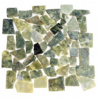 Каменная мозаика MS-7042 МРАМОР тёмно-зеленый квадратный