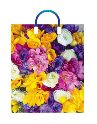Сумочка пакет п/э пластик ручка 380*450мм Весенний букет Арт-51151