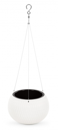Горшок Жемчужина подвесной 4лит Белый М-8724 (с подвесом - трос)