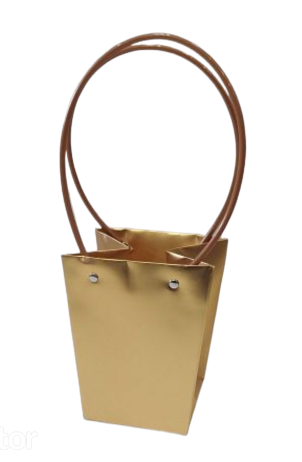 Сумочка для горшечных цветов 130*95*155мм Золото Арт-813988