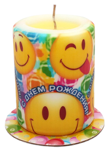 Свеча Сюрприз Смайлики 2012 Арома Мёд