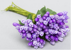 Набор Тычинки для искусственных цветов Фиолетовые 12шт Набор Тычинки для искусственных цветов Фиолетовые 12шт