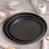 Набор Форм для выпечки пиццы Доляна Жаклин 3шт d=24/27/31см. Арт-117850 (антиприг покрыт)