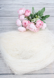 Наполнитель Сизаль 40гр для Подарков Белый