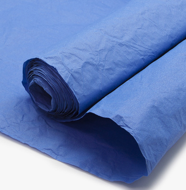 Бумага жатая синий 70см*5м