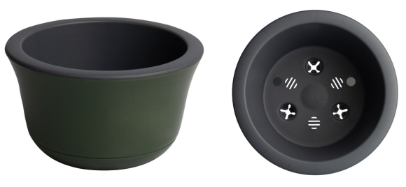 Горшок Омега 2,4лит Нефрит D-20см (с дренажной системой) Горшок Омега 2,4лит Нефрит D-20см (с дренажной системой)