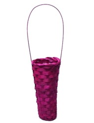 Корзина плетеная Бамбук D-9/20см/H-35см Розовая