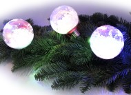 Ёлочное украшение Шары Лампочка с подсветкой (8см/3шт) Арт-№74