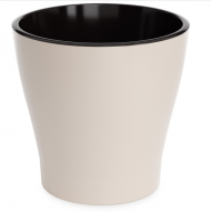 Горшок Лея 5лит Бежевый (с дренажной системой)