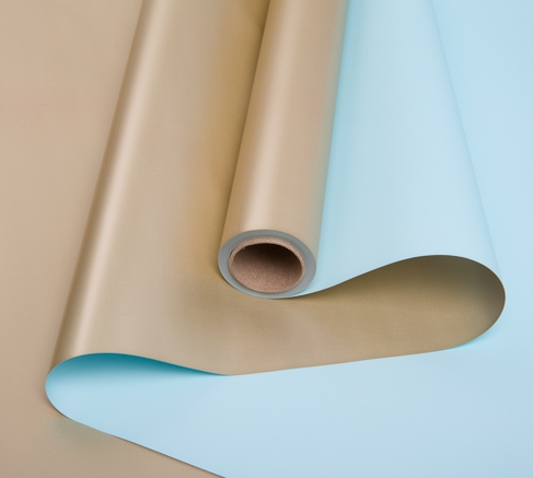 Пленка матовая двухсторонняя Золото/Голубая 58см*10м Пленка матовая двухсторонняя Золото/Голубая 58см*10м