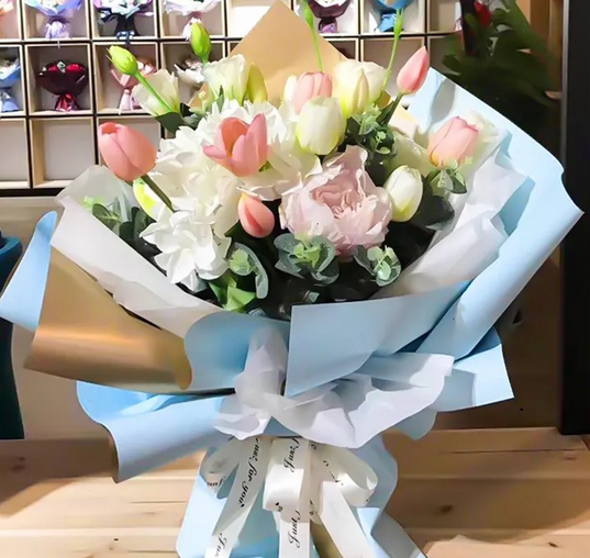 Пленка матовая двухсторонняя Золото/Голубая 58см*10м Пленка матовая двухсторонняя Золото/Голубая 58см*10м