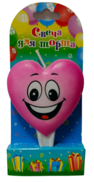 Свеча Смайл Сердце 0229