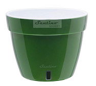 Горшок Santino Asti 18лит Зелён Золото-Белый (D-33см) (с дренажной системой)