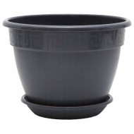 Горшок Антик 3,6лит D-22см Антрацит с поддоном