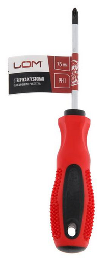 Отвертка крестовая 75мм Магнит LOM Арт-1858788