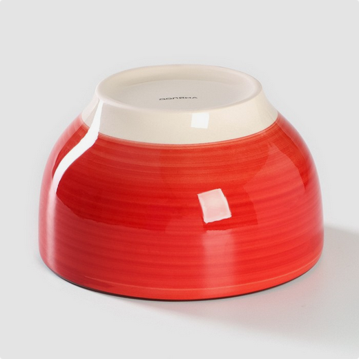 Салатник керамический Морской мир 800мл Красный Арт-4933203