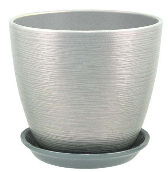 Кашпо Бутон №-РС-56 Перламутр Серый №-2 (D-15см)