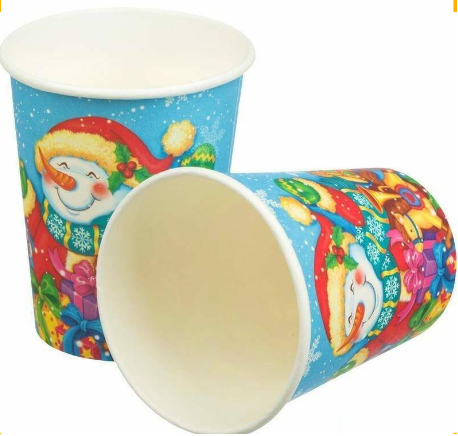 Стакан бумажный Снеговик 250мл*6шт